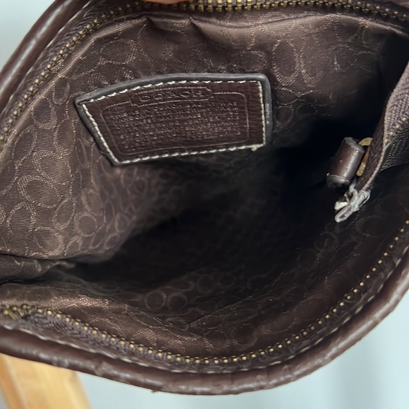 Brown Coach Canvas Crossbody Purse - Picture 7 of 8